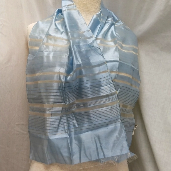 The Crawford of Chicago & Rolling Meadows 100% Silk Scarf. Made in France - Picture 6 of 8